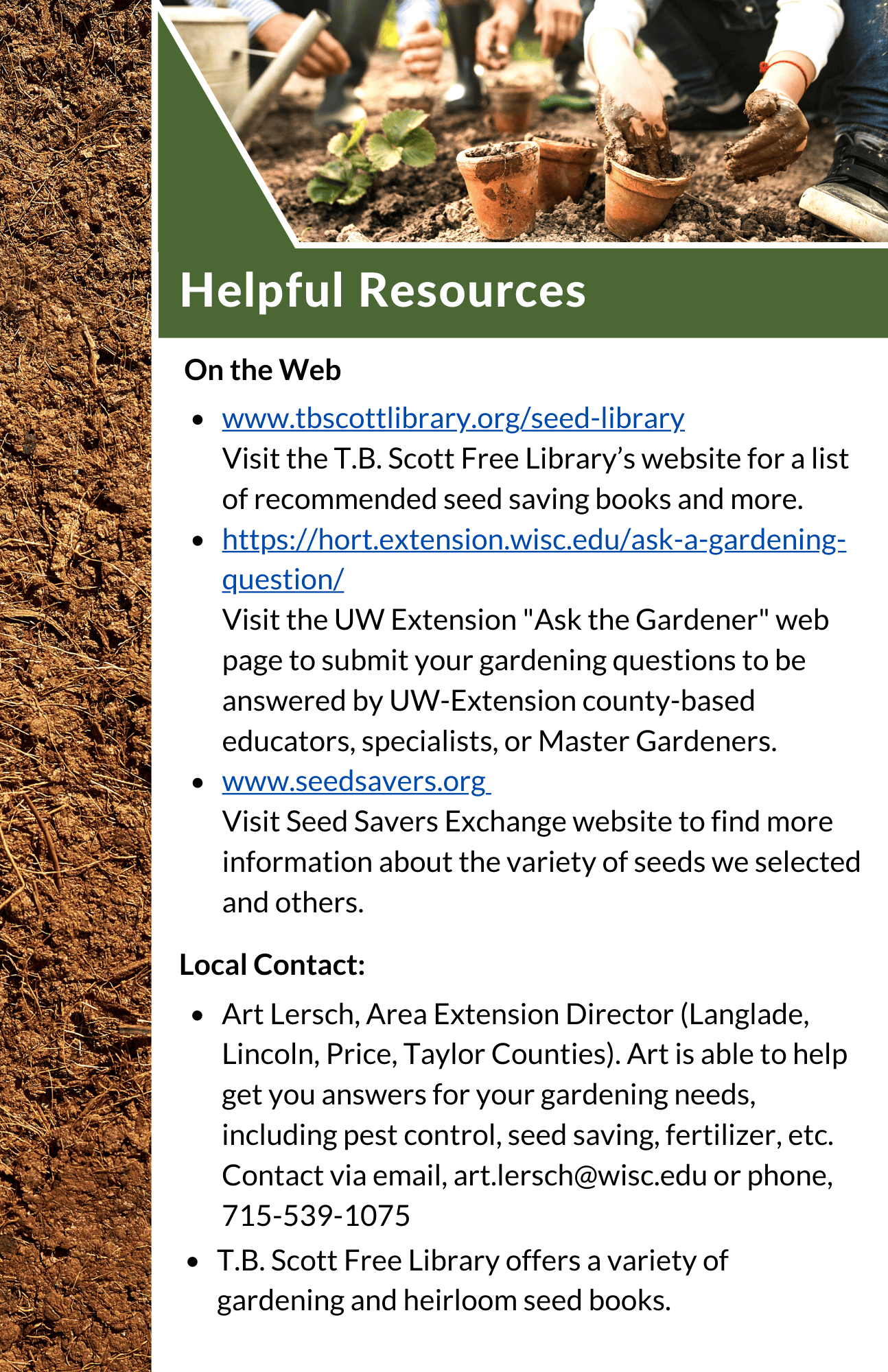 2023 Seed Library - Helpful Resources