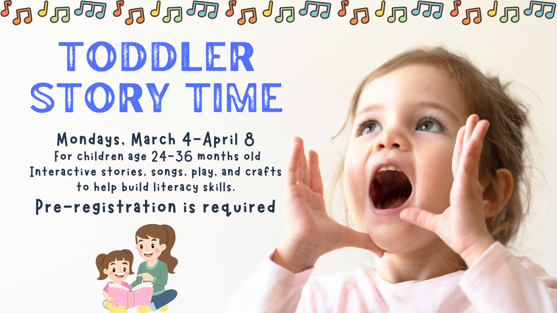 Toddler Story time March 2024