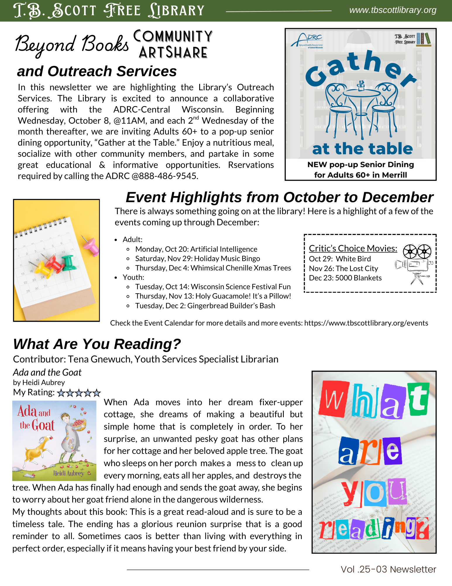 Page 2 of the latest newsletter