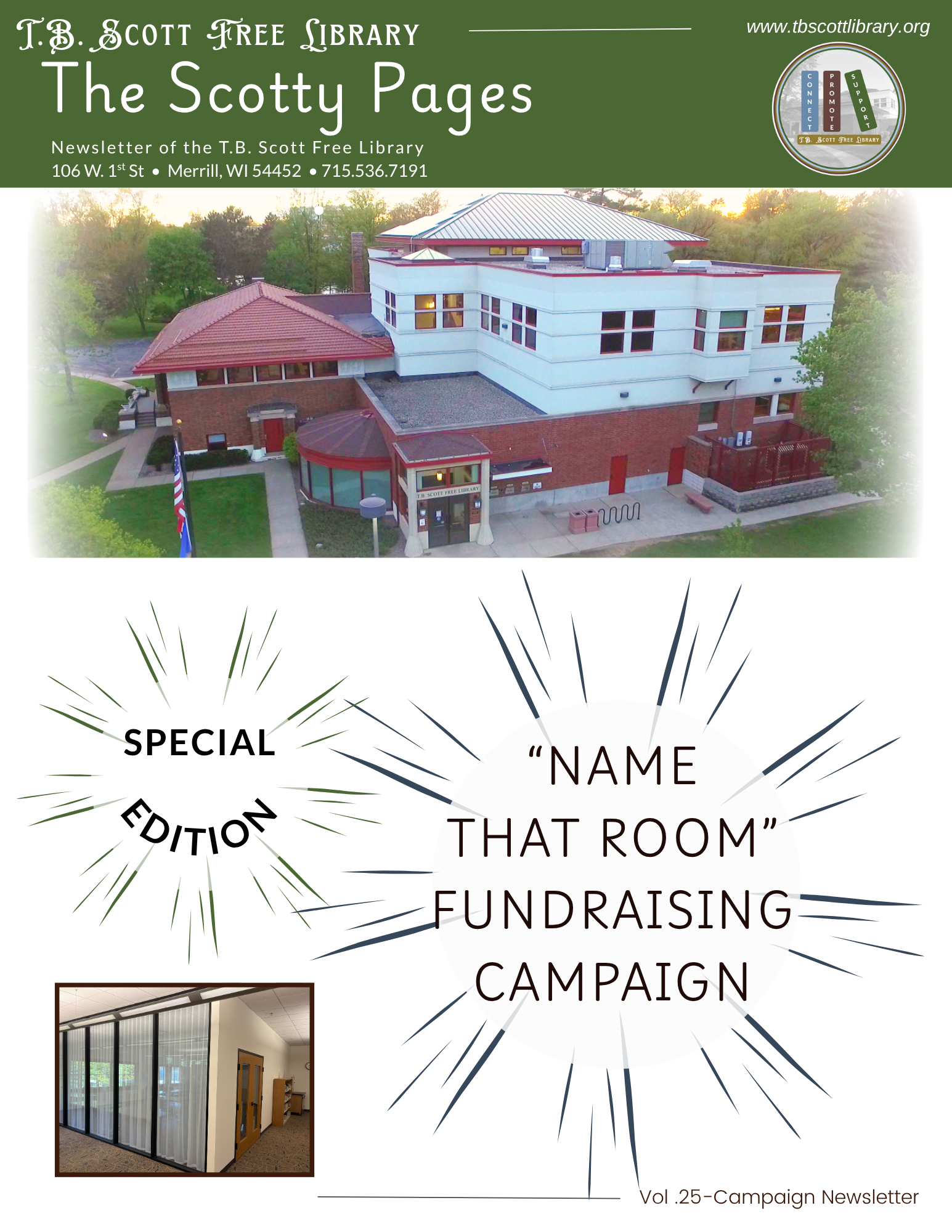 Page 1 of the latest newsletter
