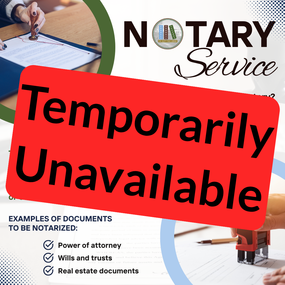 Notary service is temporarily unavailable